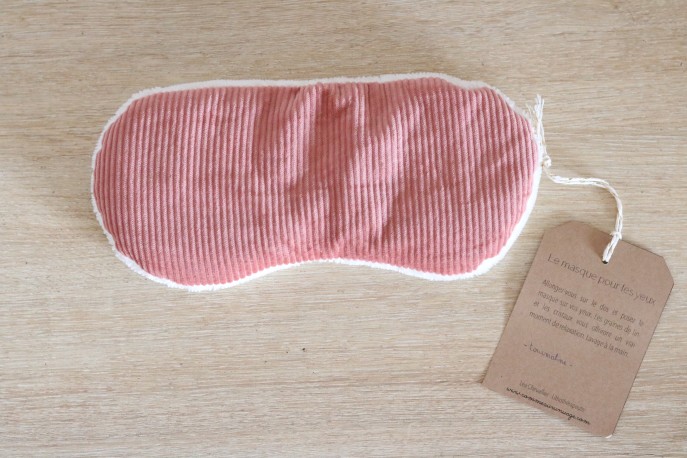 Le masque pour les yeux - velours bois de rose