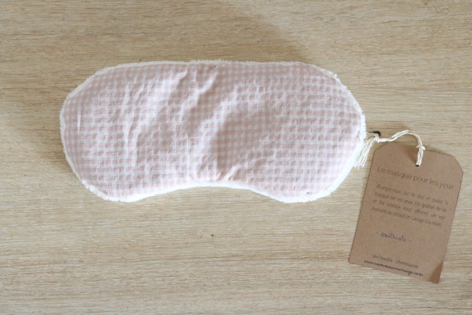 Le masque pour les yeux - vichy rose