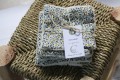 Semainier de lingettes en liberty floriana vert d'eau