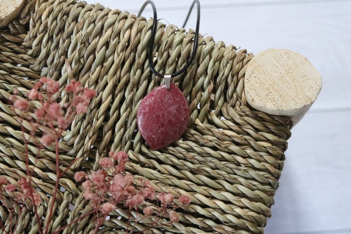 Pendentif rhodonite