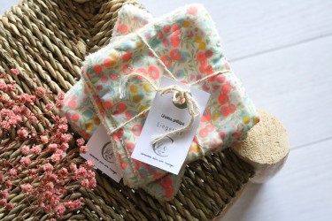 Lingettes lavables en liberty wiltshire pop