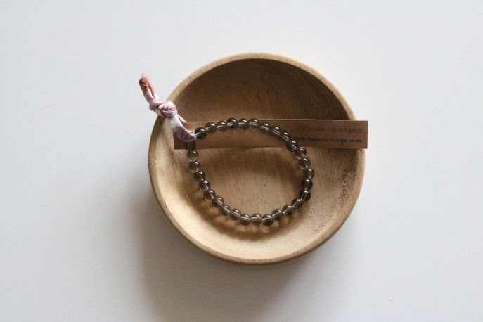 Bracelet quartz fumé