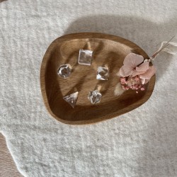 Coffret solide de platon, cristal de roche