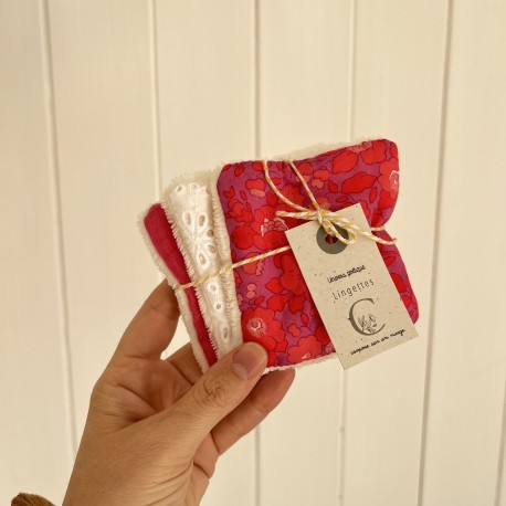 Betsy paillette + broderie + double gaze fuschia