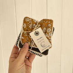 Capel moutarde + double gaze sapin + vichy sapin