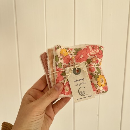 Betsy vanille + vichy nude + nid d'abeille rose