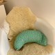 Coussin demi-lune, imprimé mint