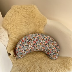 Coussin demi-lune, imprimé betsy porcelaine