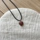 Pendentif rhodonite, coeur