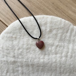 Pendentif rhodonite, coeur