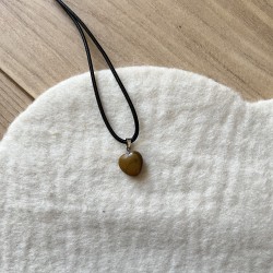 Pendentif mokaïte, coeur