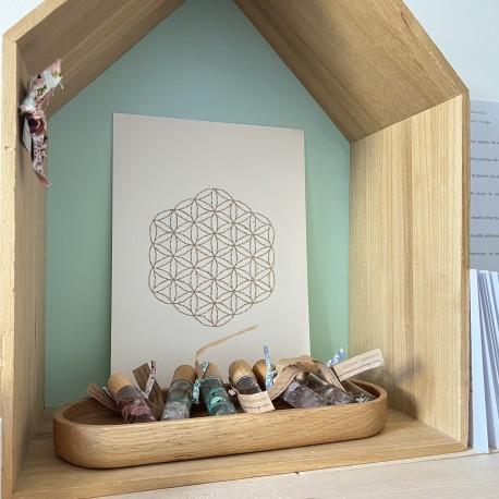 Fleur de vie brodée - doré