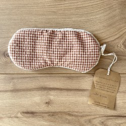 Le masque pour les yeux - vichy noisette