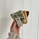 Liberty sauvage + double gaze moutarde + plumetis camel